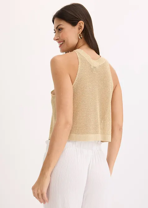 Gebreide top met glitters, bonprix