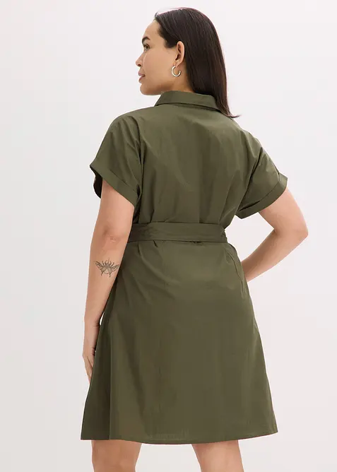 Gebloemde jurk van puur katoen, bonprix