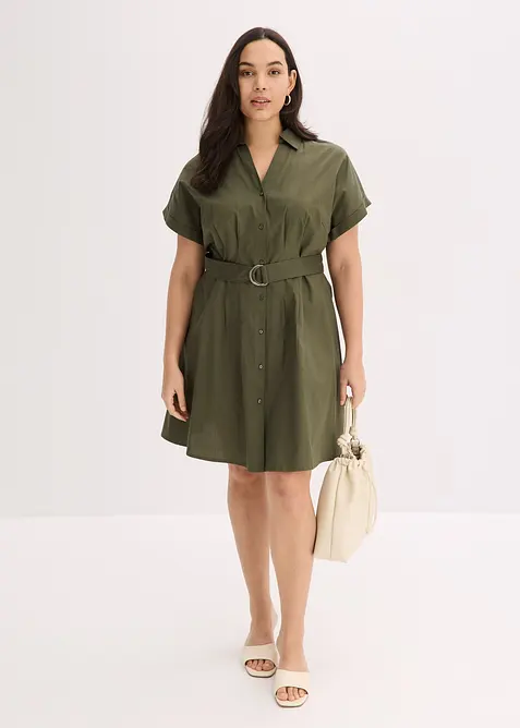 Gebloemde jurk van puur katoen, bonprix