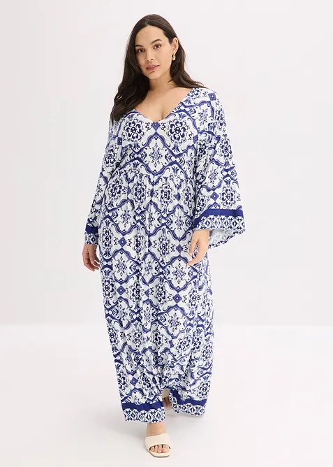 Maxi jurk van een zachte viscosemix, bonprix