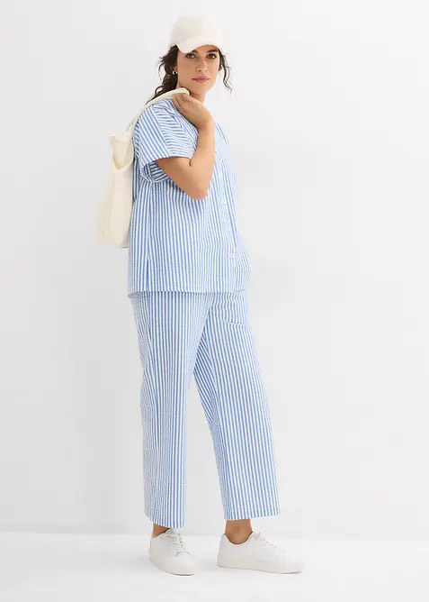 Blouse van seersucker, bonprix