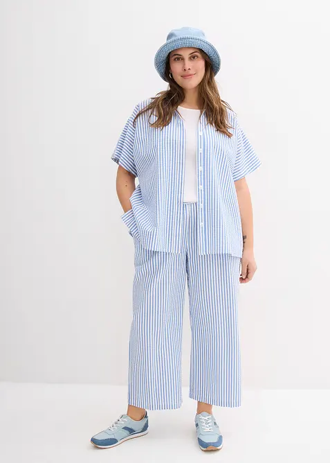 Blouse van seersucker, bonprix