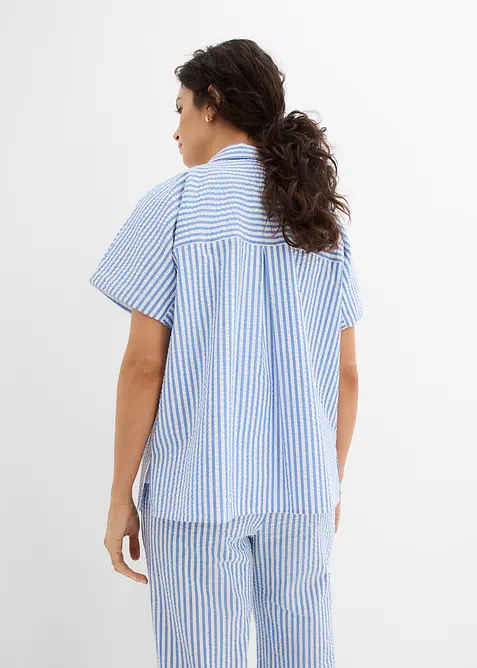 Blouse van seersucker, bonprix