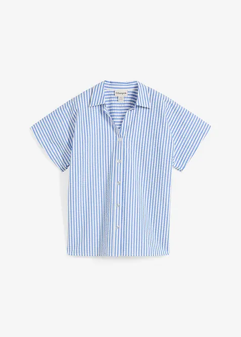Blouse van seersucker, bonprix