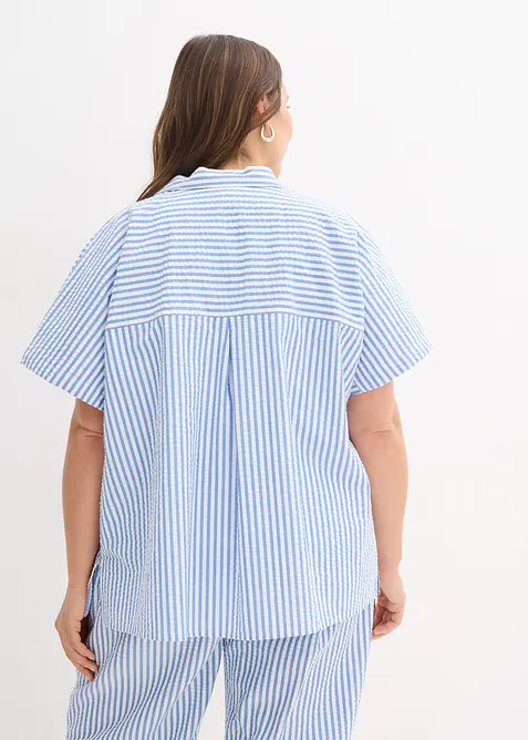 Blouse van seersucker, bonprix