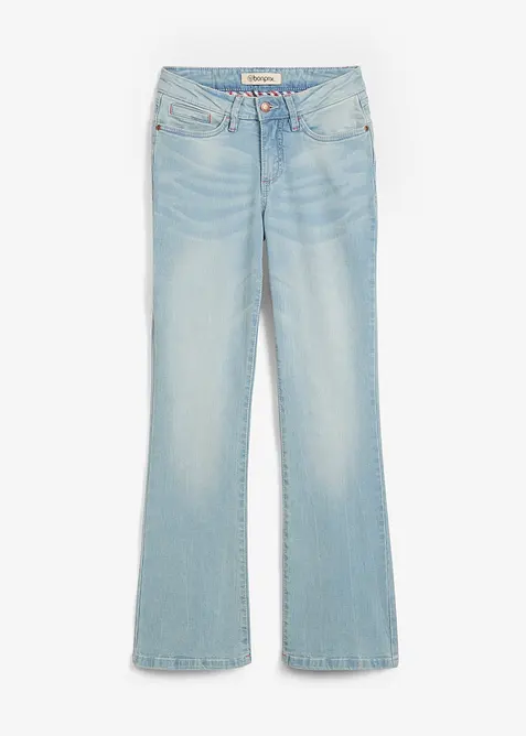 Bootcut stretch jeans, mid waist, bonprix