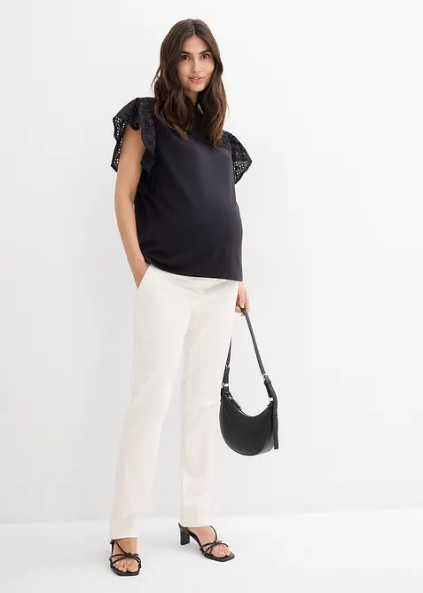 Elegante zwangerschapsbroek met rechte pijpen in een huidvriendelijke katoenmix, bonprix