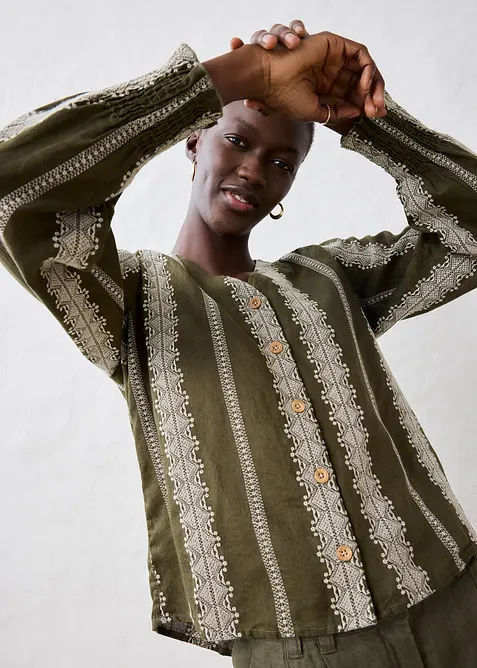 Linnen blouse, bonprix