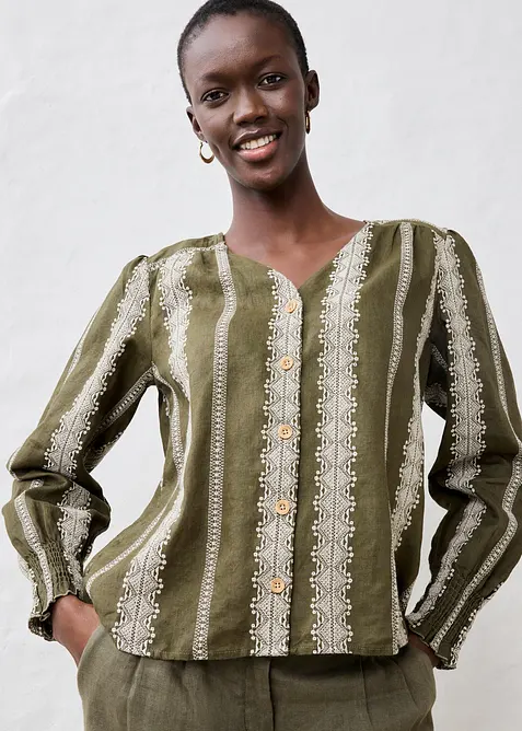 Linnen blouse, bonprix