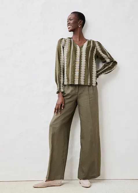 Linnen blouse, bonprix