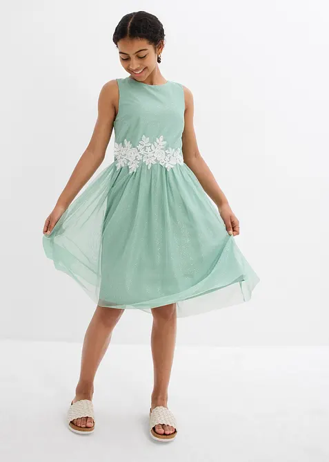 Midi jurk met kant, bonprix