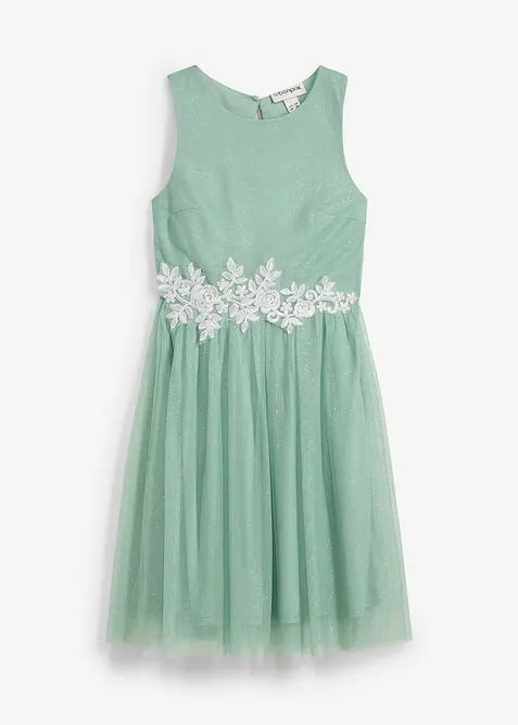 Midi jurk met kant, bonprix