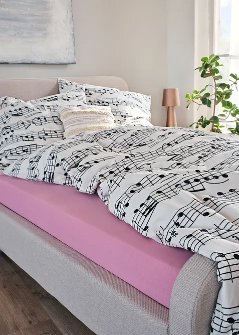 Dekbedovertrek met muzieknoten, bonprix