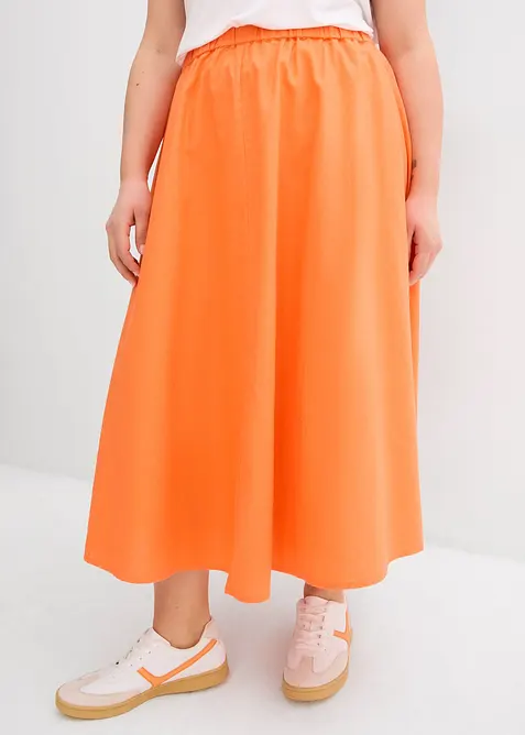 Midirok van een soepele linnenmix, bonprix