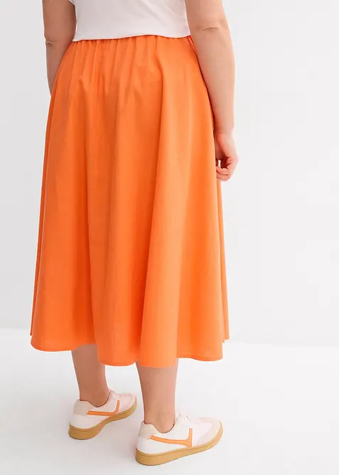 Midirok van een soepele linnenmix, bonprix