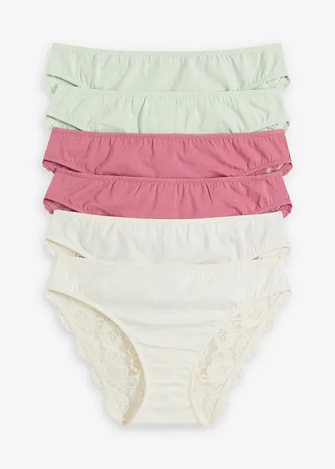 Slip met kant (set van 6), bonprix