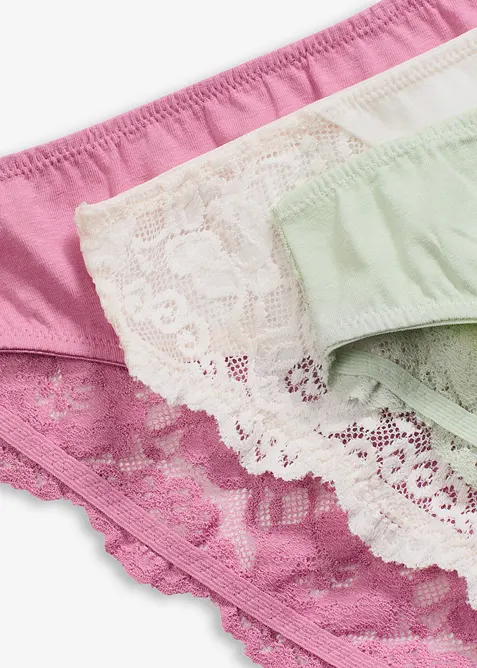 Slip met kant (set van 6), bonprix