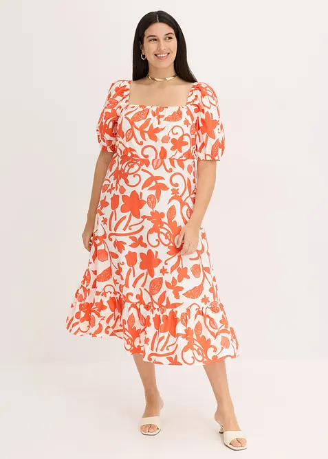 Midi jurk van puur biologisch katoen, bonprix