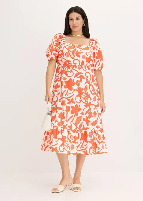 Midi jurk van puur biologisch katoen, bonprix