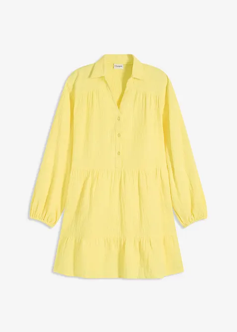 Korte strokenjurk van mousseline, bonprix