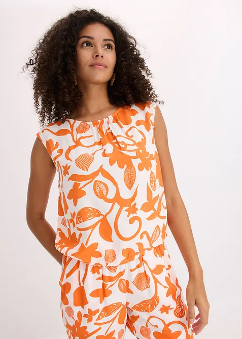 Korte blousetop van soepele viscose, bonprix