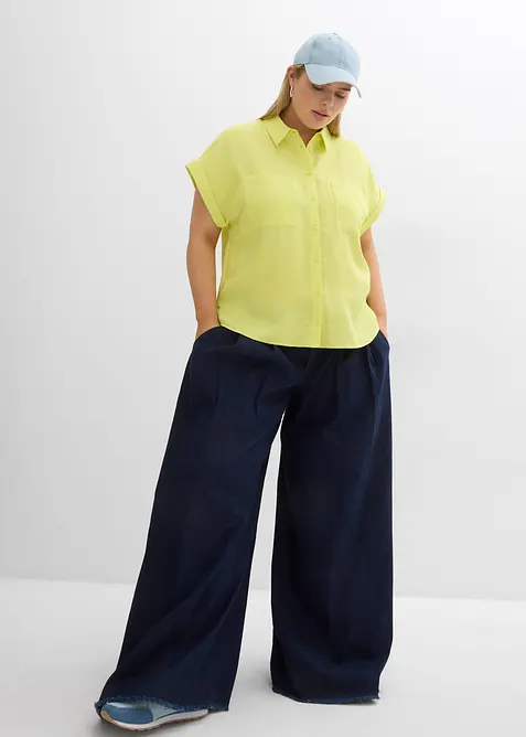 Overhemdblouse van een soepele Lyocellmix, bonprix