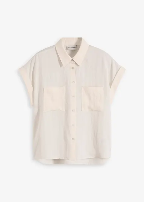 Overhemdblouse van een soepele Lyocellmix, bonprix