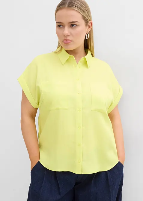 Overhemdblouse van een soepele Lyocellmix, bonprix