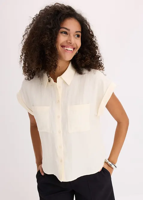 Overhemdblouse van een soepele Lyocellmix, bonprix
