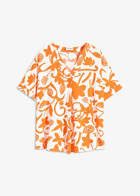 Gedessineerde tuniekblouse van soepele viscose, bonprix