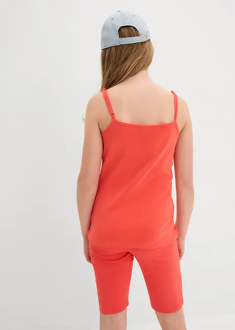 Spaghetti top met biologisch katoen (set van 3), bonprix