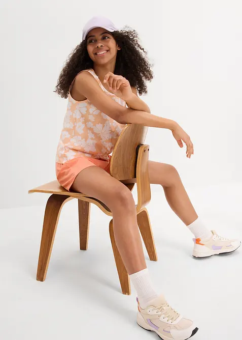 Top en korte broek van een katoenmix (2-dlg. set), bonprix