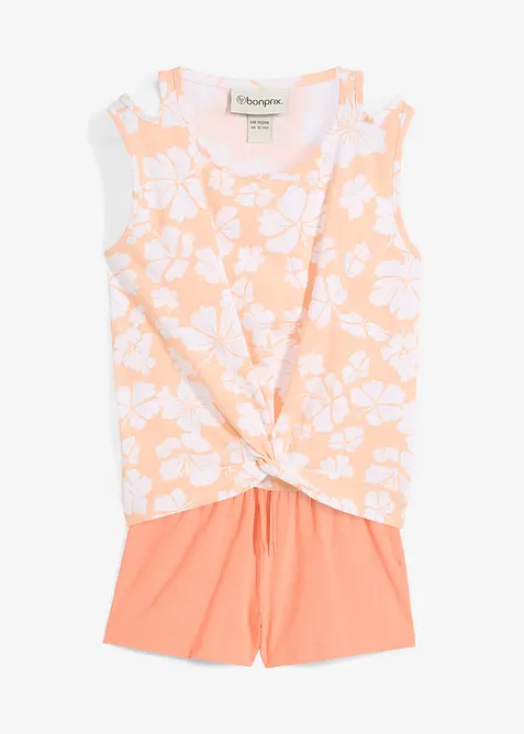 Top en korte broek van een katoenmix (2-dlg. set), bonprix