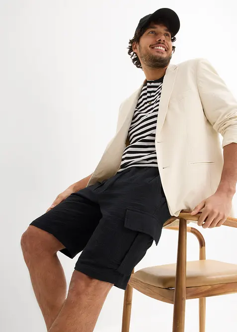 Bermuda van luchtige mousseline, regular fit, bonprix