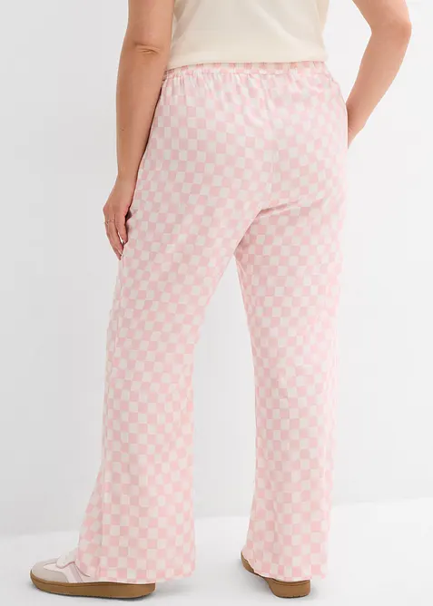 Geruite Marlene Dietrich broek van soepele viscose, bonprix