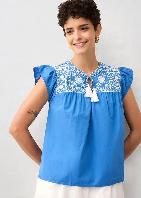 Tuniek met zijde en borduurwerk, bonprix