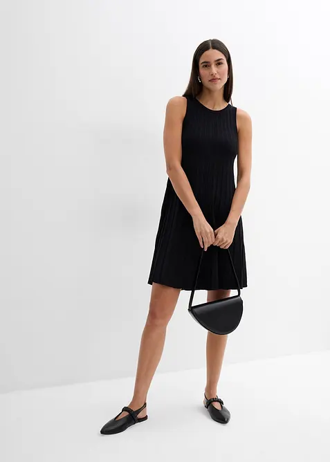 Gebreide jurk in A-lijn van een viscosemix, bonprix