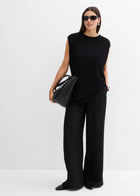 Ballonvormige gebreide top van fijne viscose, bonprix