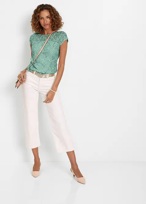 Blouse van koordkant, bonprix