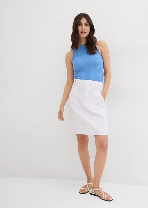 Stretch spijkerrok met high waist, bonprix