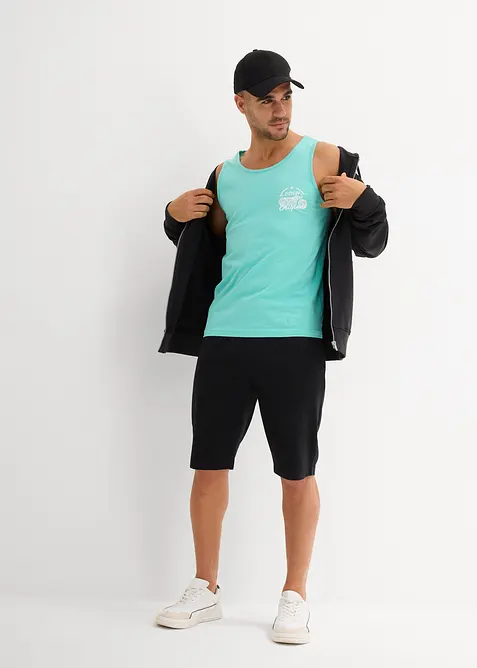 Tanktop van puur katoen (set van 3), bonprix