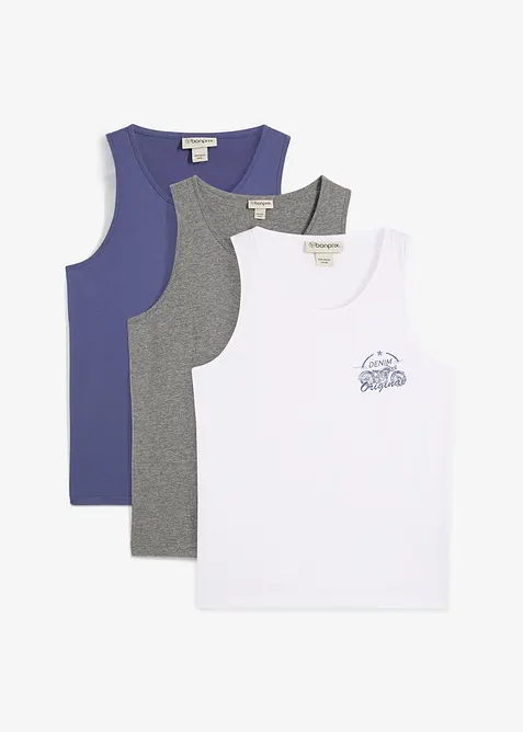 Tanktop (set van 3), bonprix