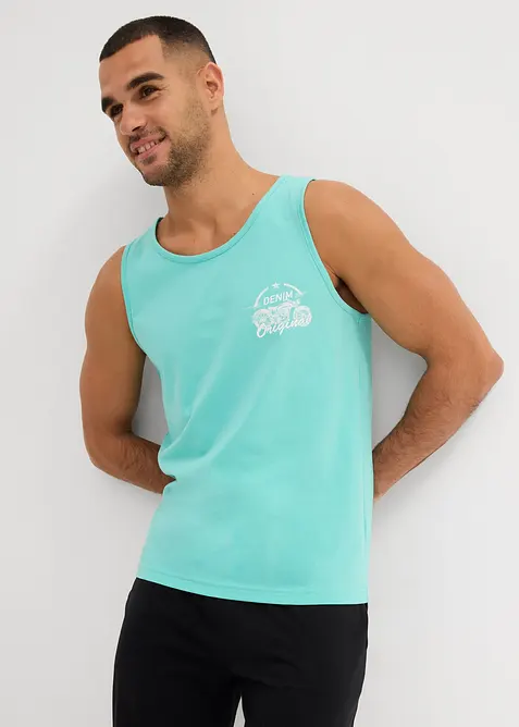 Tanktop van puur katoen (set van 3), bonprix