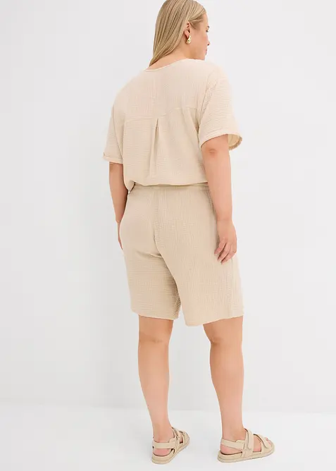 Instapbermuda van mousseline, bonprix