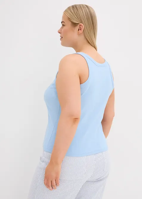 Geribde tanktop, bonprix