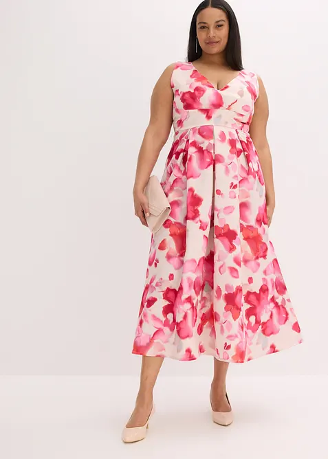 Maxi jurk van glanzend satijn, bonprix