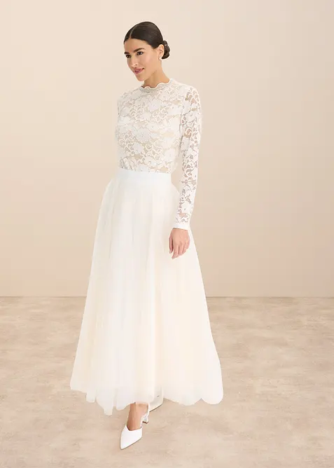 Longsleeve van kant, bonprix