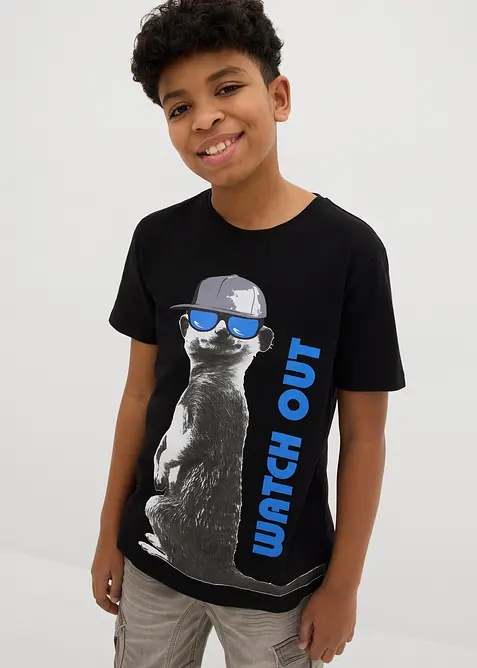 Jongens T-shirt van biologisch katoen met een coole print, bonprix