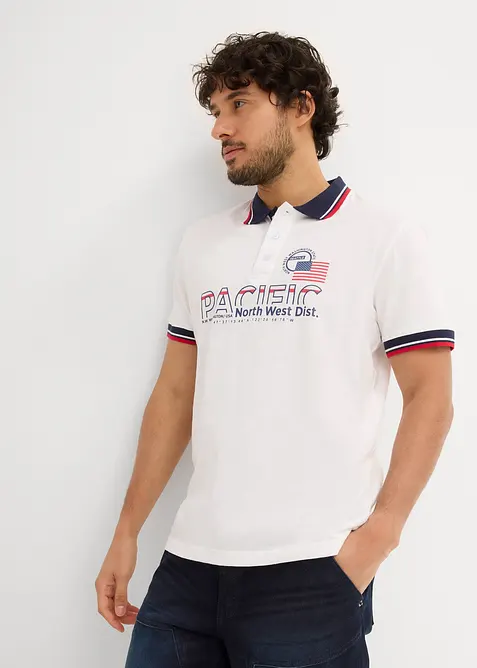 Poloshirt van puur katoen (set van 2) met korte mouw, bonprix