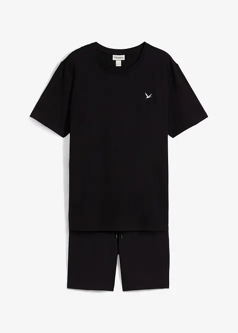 T-shirt en shirt bermuda (2-dlg. set) van biologisch katoen, bonprix